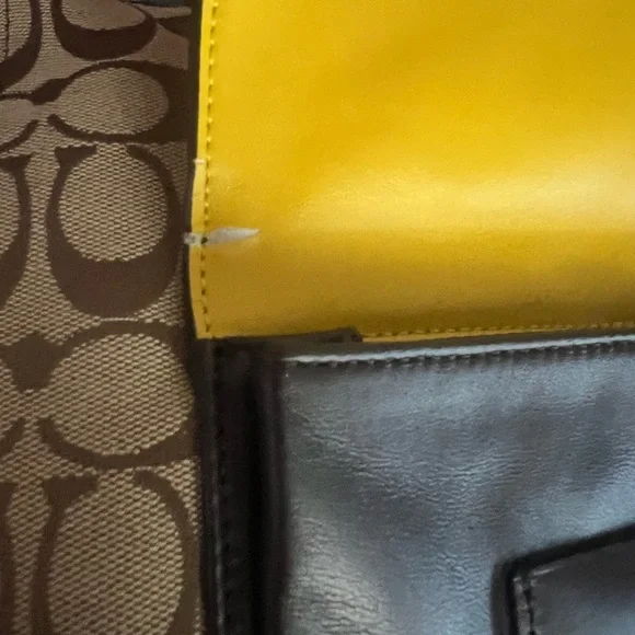 Coach Charlie Signature Python Brown and Tan Shoulder Bag - Picture 14 of 15